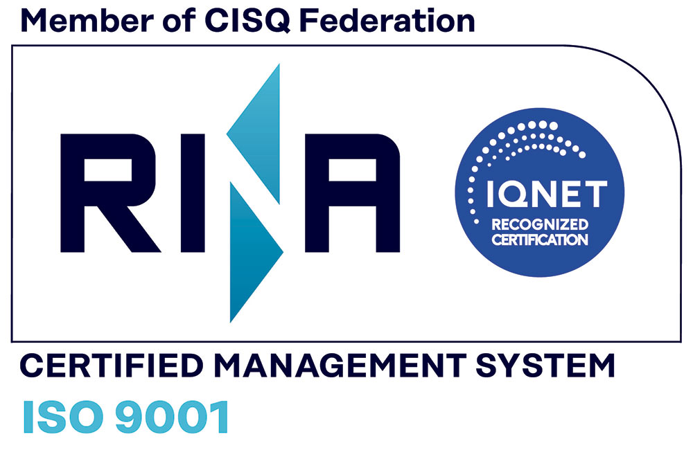 Certificate RINA ISO 9001:2015