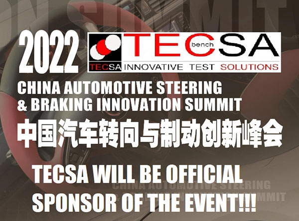 TecSA sarà sponsor ufficiale del China Automotive Steering & Braking Innovation Summit 2022